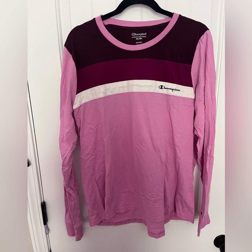 Champion Two-Tone Pink and Burgundy Top
